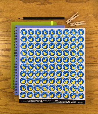 Duckies Theme 1 Reward Stickers - English