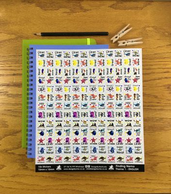 Finding Nemo Theme 1 Reward Stickers - English