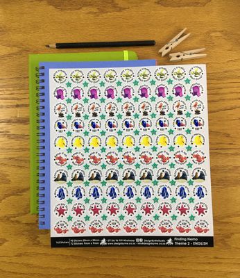 Finding Nemo Theme 2 Reward Stickers - English