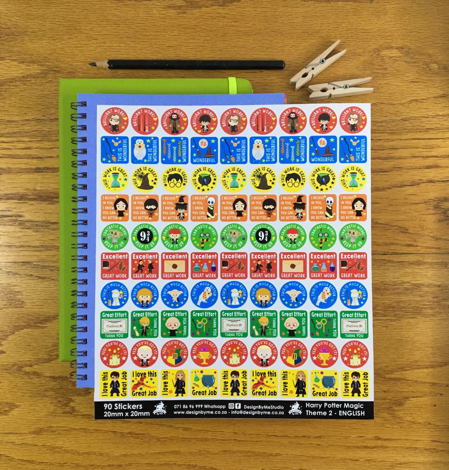Harry Potter Magic Theme 2 Reward Stickers - English