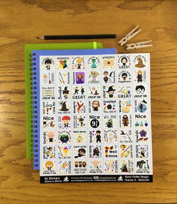 Harry Potter Magic Theme 3 Reward Stickers - English