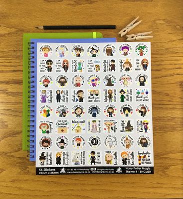 Harry Potter Magic Theme 4 Reward Stickers - English