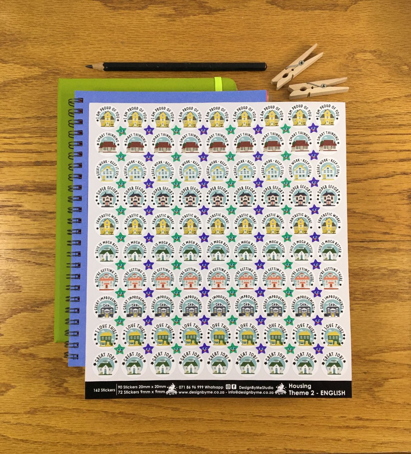 Housing Theme 2 Reward Stickers - English