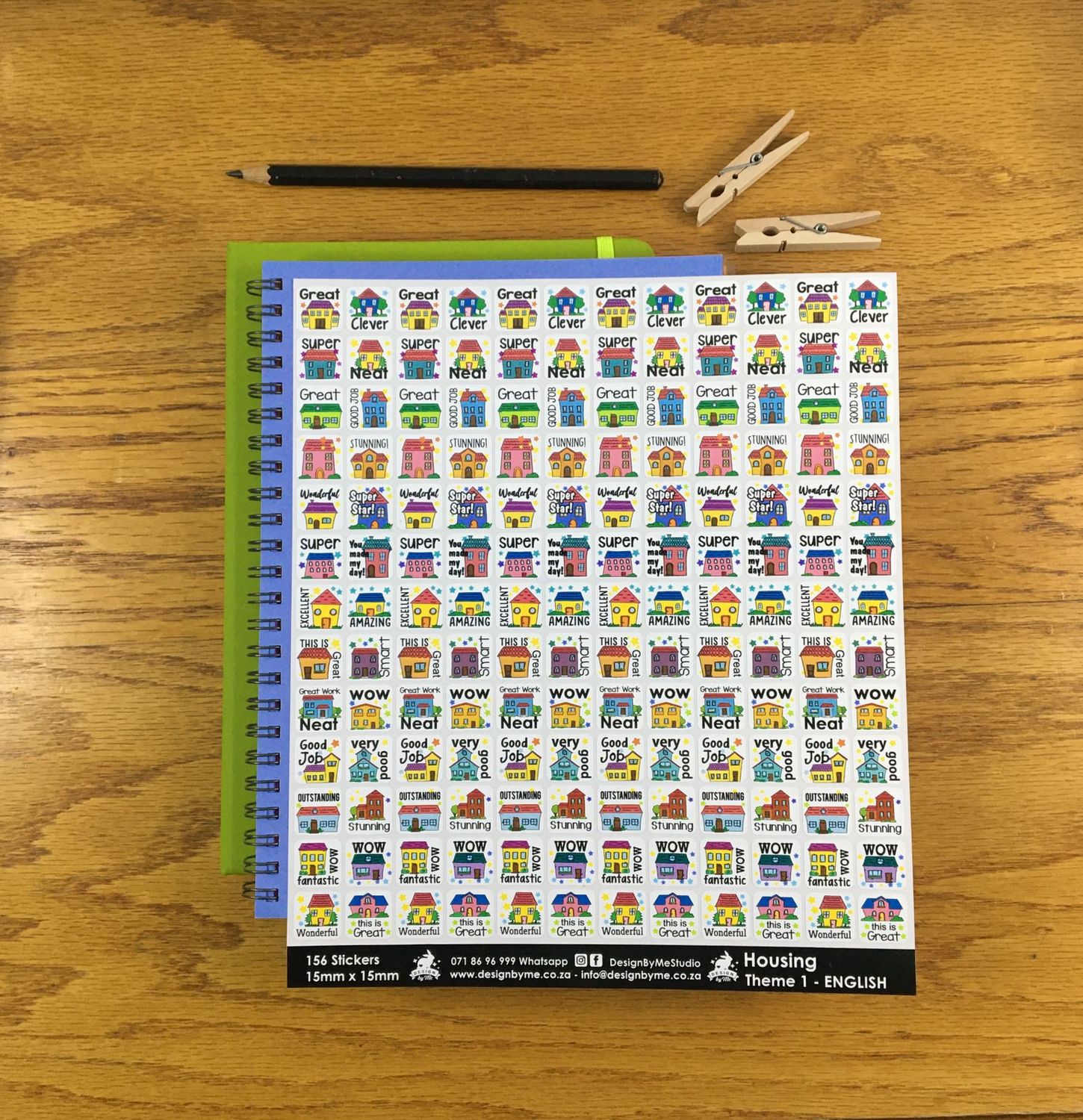 Housing Theme 1 Reward Stickers - English