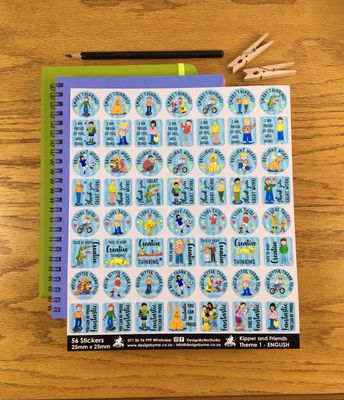 Kipper and Friends Theme 1 Reward Stickers - English