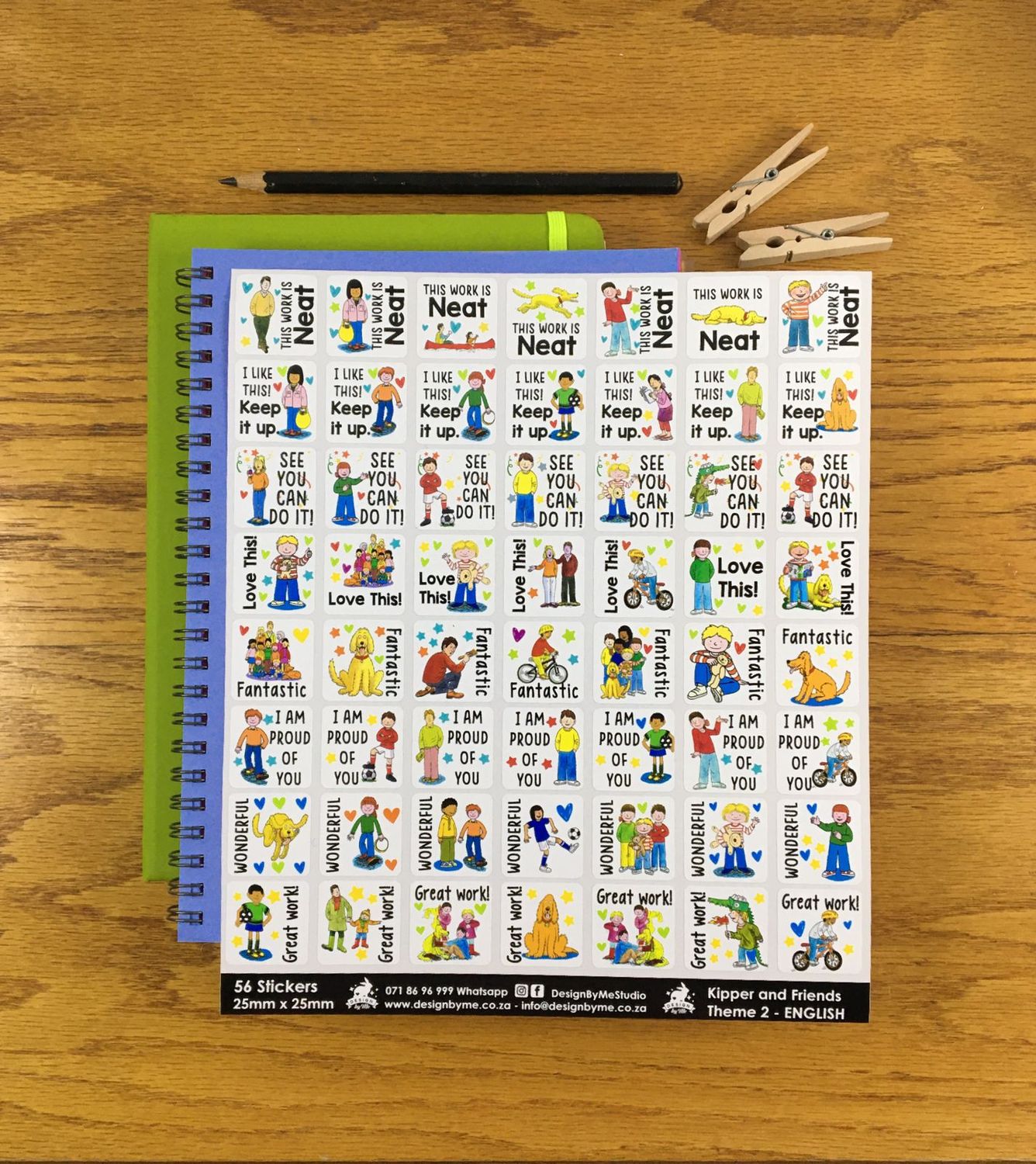 Kipper and Friends Theme 2 Reward Stickers - English