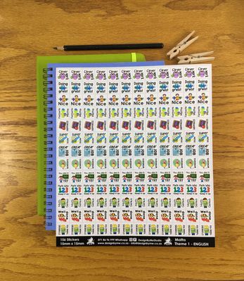 Math Theme 1 Reward Stickers - English