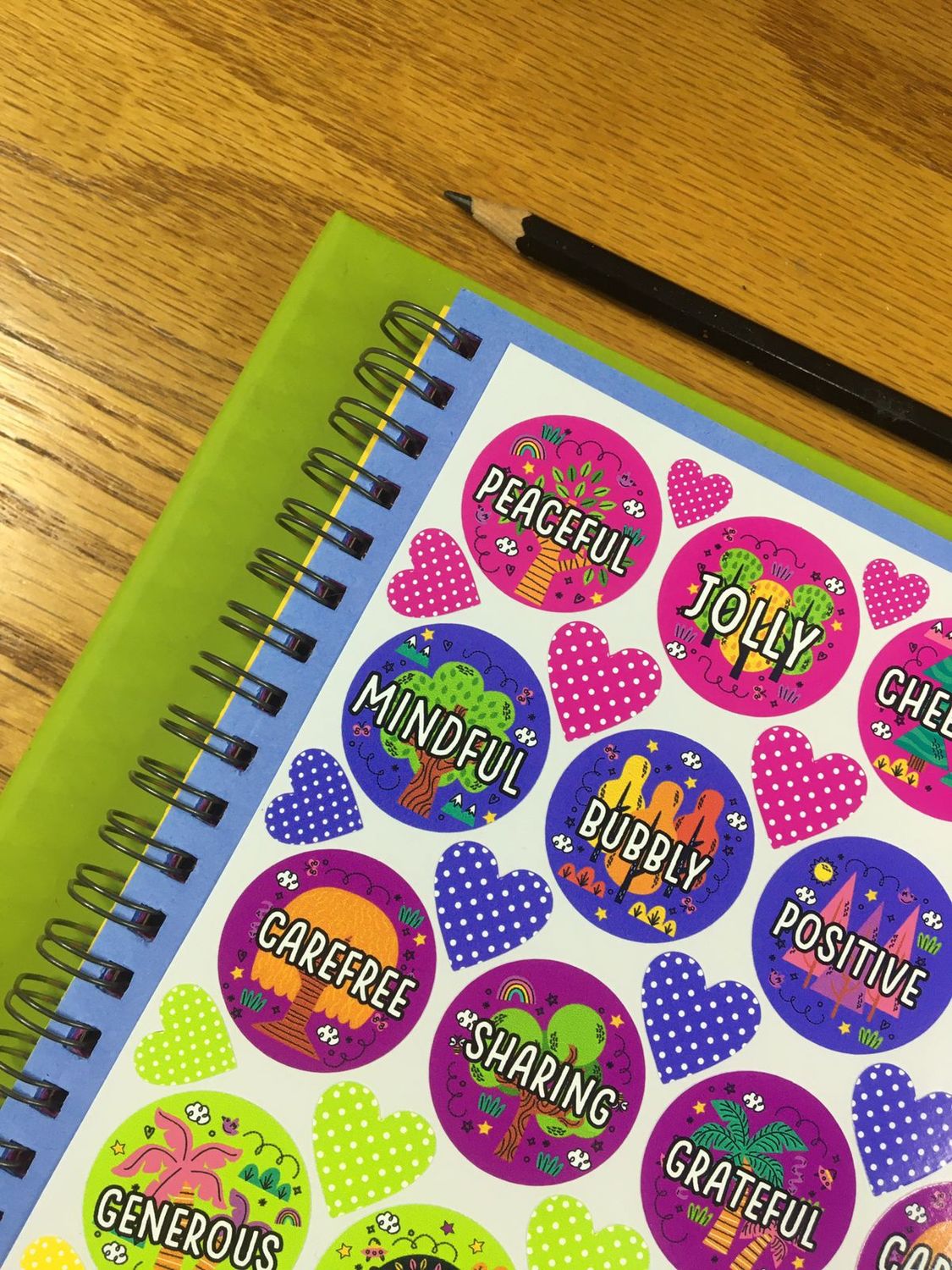 Mindful Theme 3 Reward Stickers English