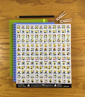 Minions Theme 1 Reward Stickers English