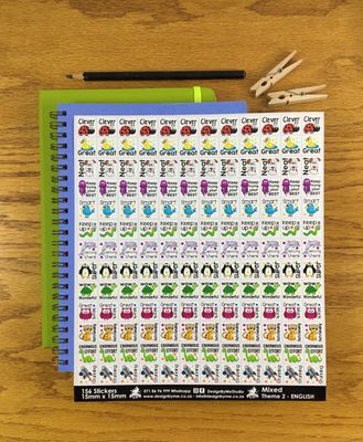 Mixed Theme 2 Reward Stickers - English