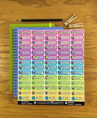 Mixed Theme 7 Reward Stickers - English