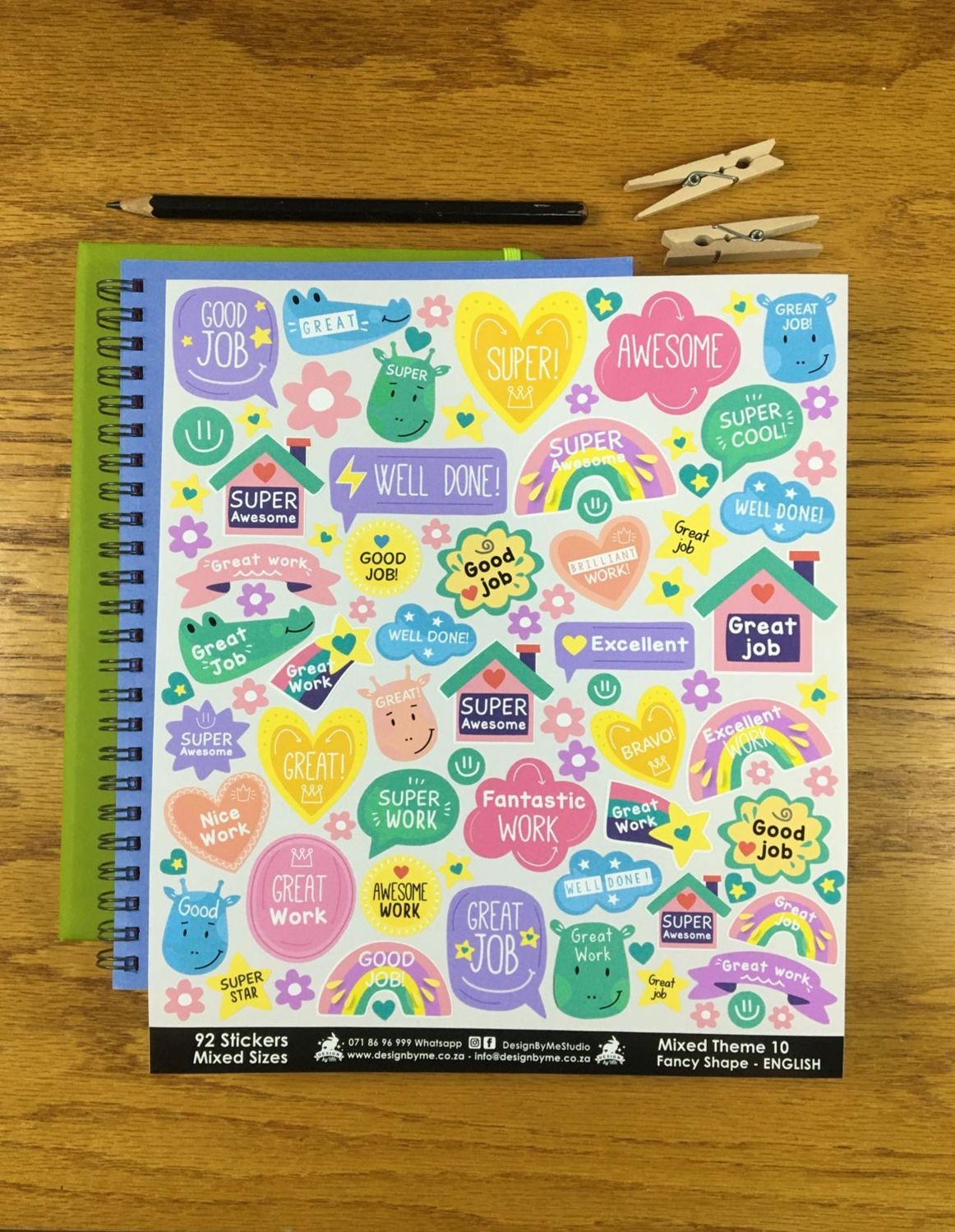 Mixed Theme 10 Reward Stickers - English