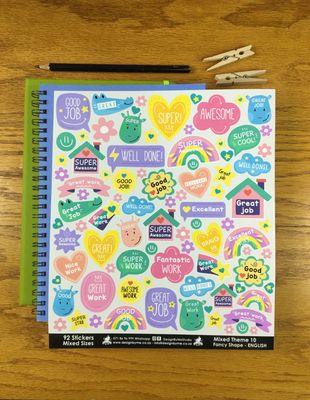 Mixed Theme 10 Reward Stickers - English