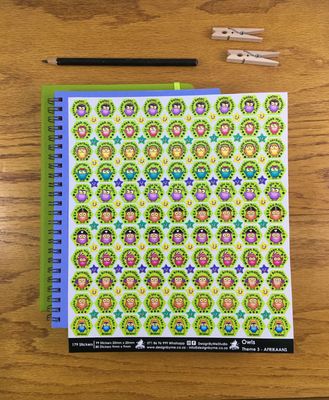 Owls Theme 3 Reward Stickers - Afrikaans