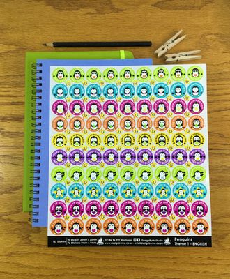 Penguins Theme 1 Reward Stickers - English
