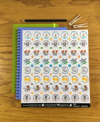 Pets Theme 4 Reward Stickers - English