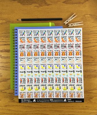 Pets Theme 2 Reward Stickers - English