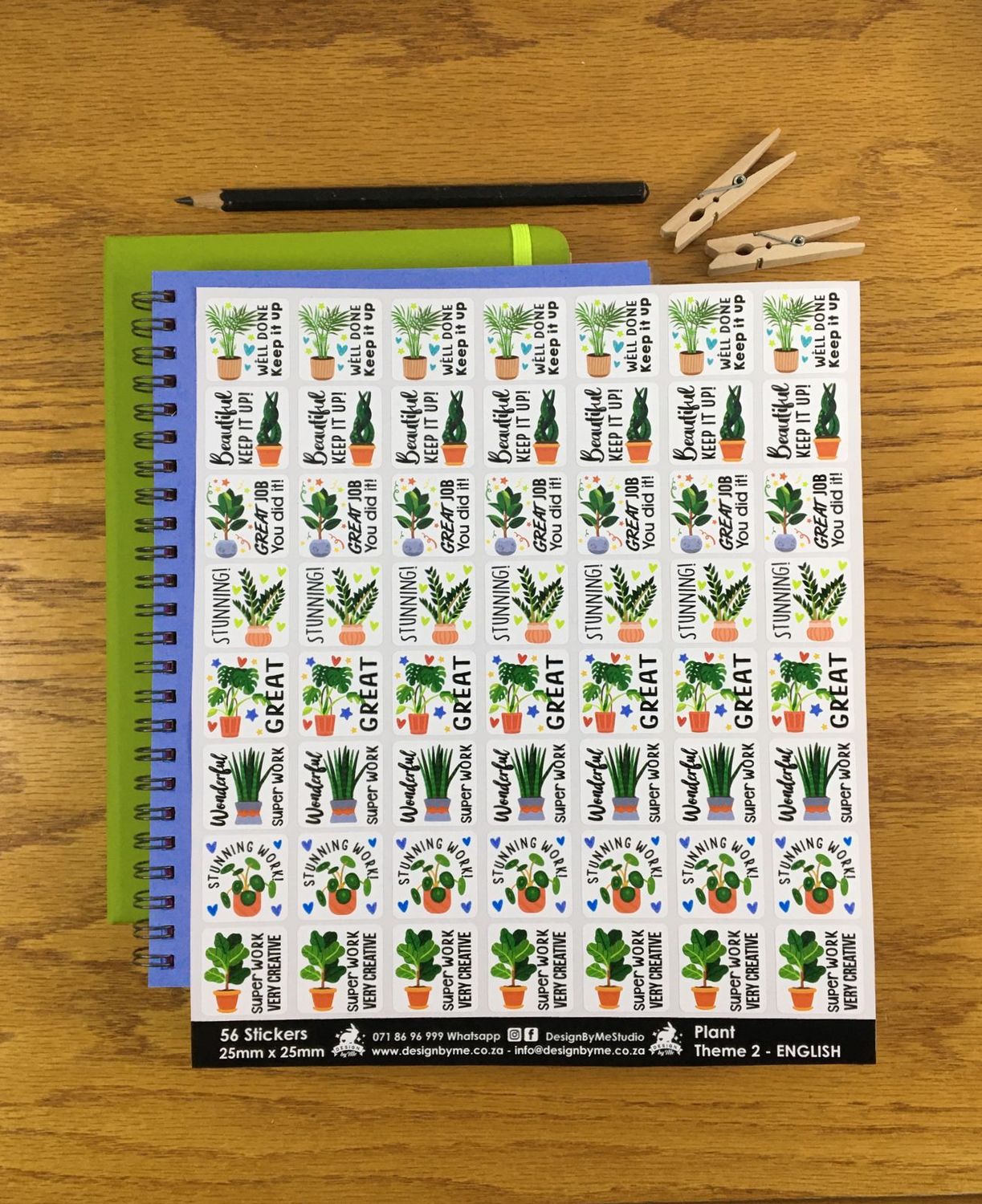 Plant Theme 2 Reward Stickers - English