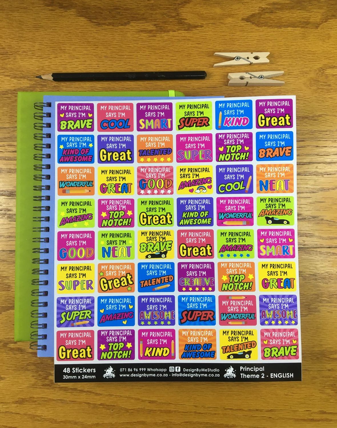 Principal Headmaster Theme 2   English Stickers