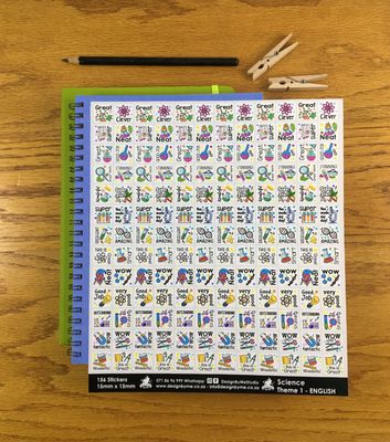 Science Theme 1 - English Reward Stickers Science Theme 1 - English Reward Stickers