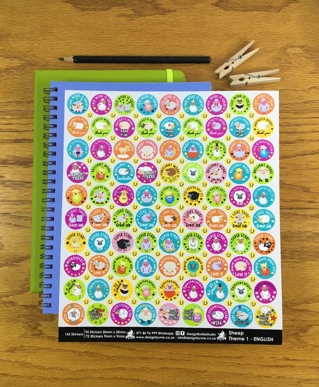 Sheep Theme 1 Reward Stickers - English
