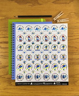 Smurfs Theme 2 Reward Stickers - English Smurfs Theme 2 Reward Stickers - English