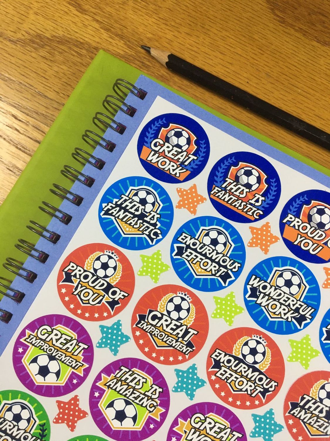 Soccer Theme 1 Reward Stickers - English