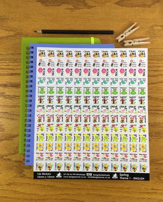 Spring Theme 1 Reward Stickers - English