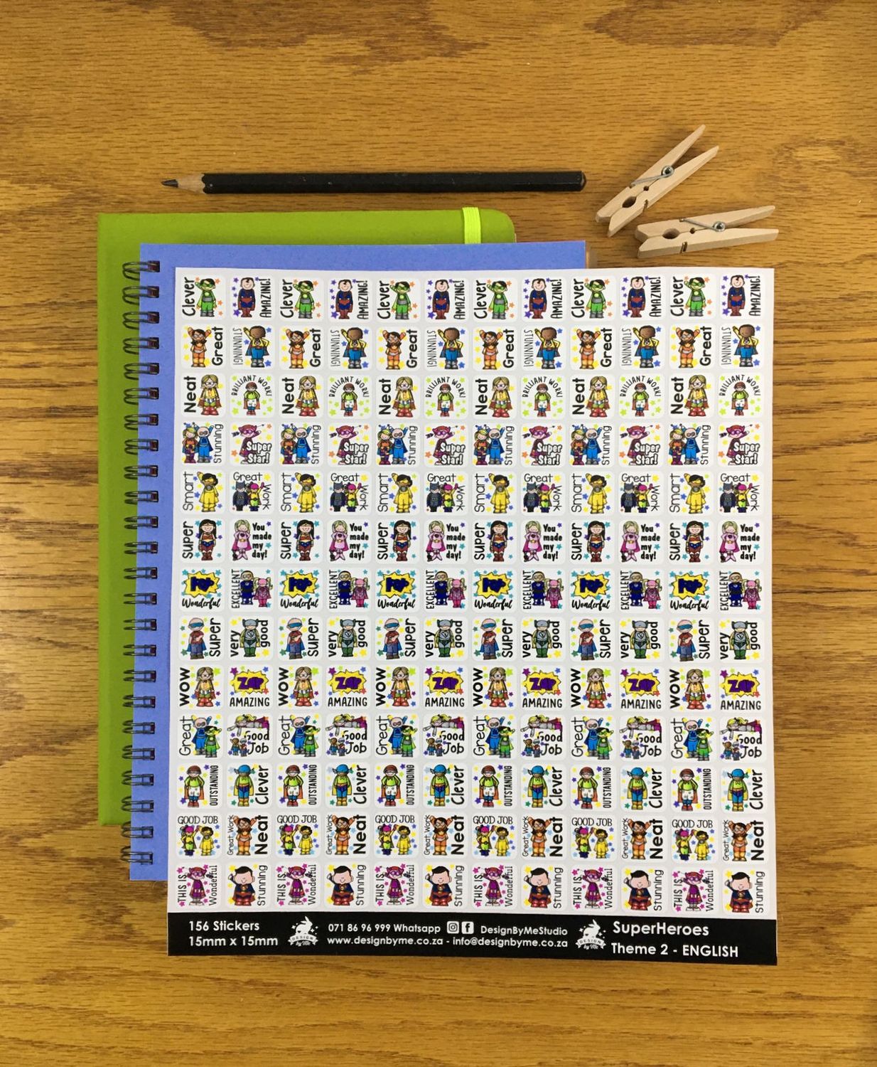 SuperHeroes Theme 2 Reward Stickers - English