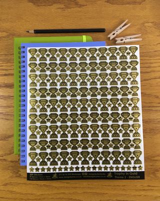 Gold Trophy Award Stickers Theme 2 - English Gold Trophy Award Stickers Theme 2 - English