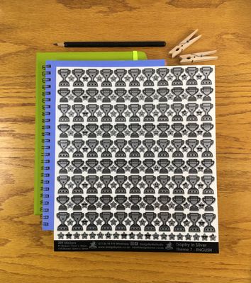 Silver Trophy Award Stickers Theme 7 - English Silver Trophy Award Stickers Theme 7 - English