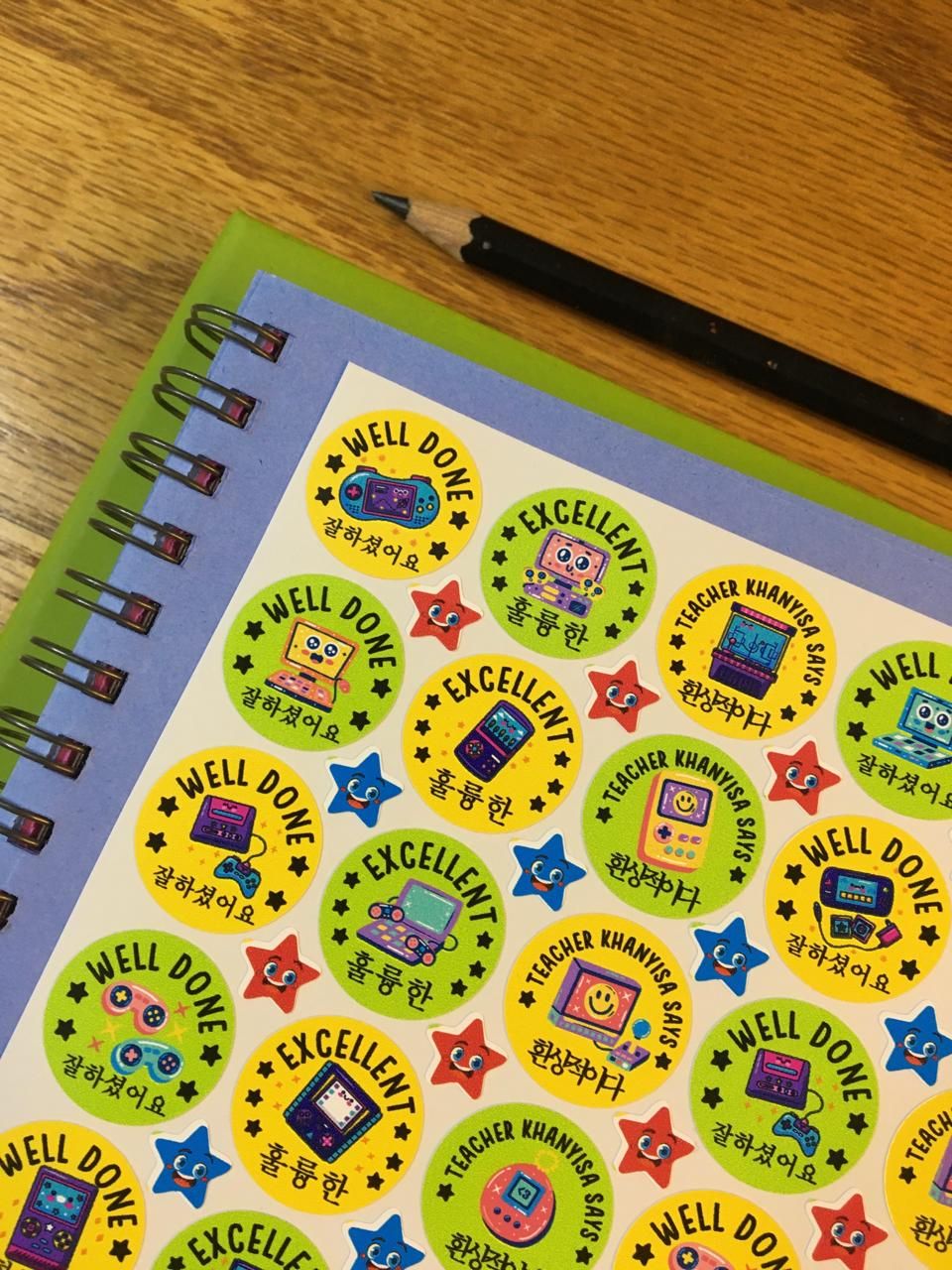 Gaming Theme 1 Reward Stickers - Korean / English