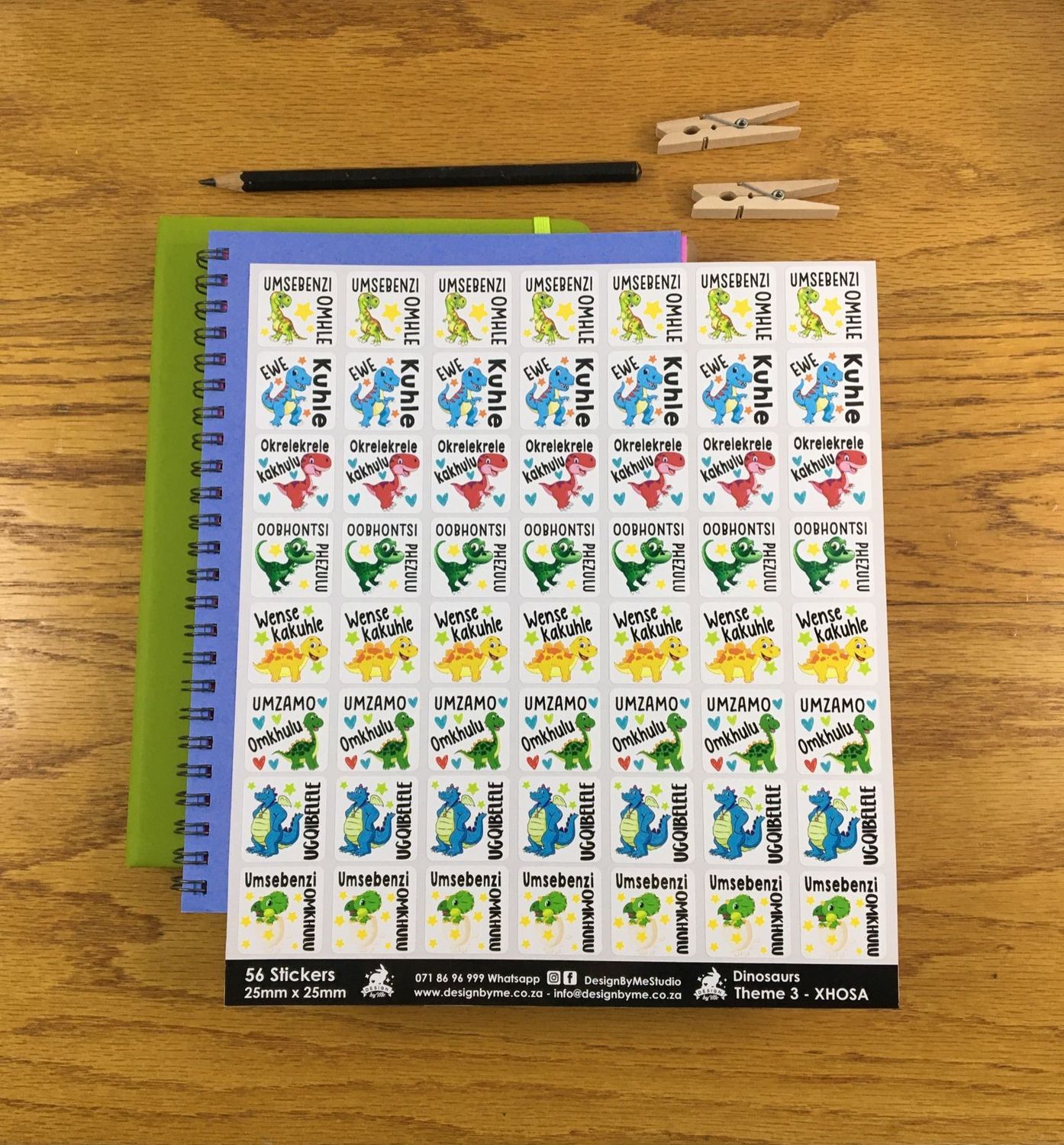 Dinosaurs Theme 3 Reward Stickers - Xhosa