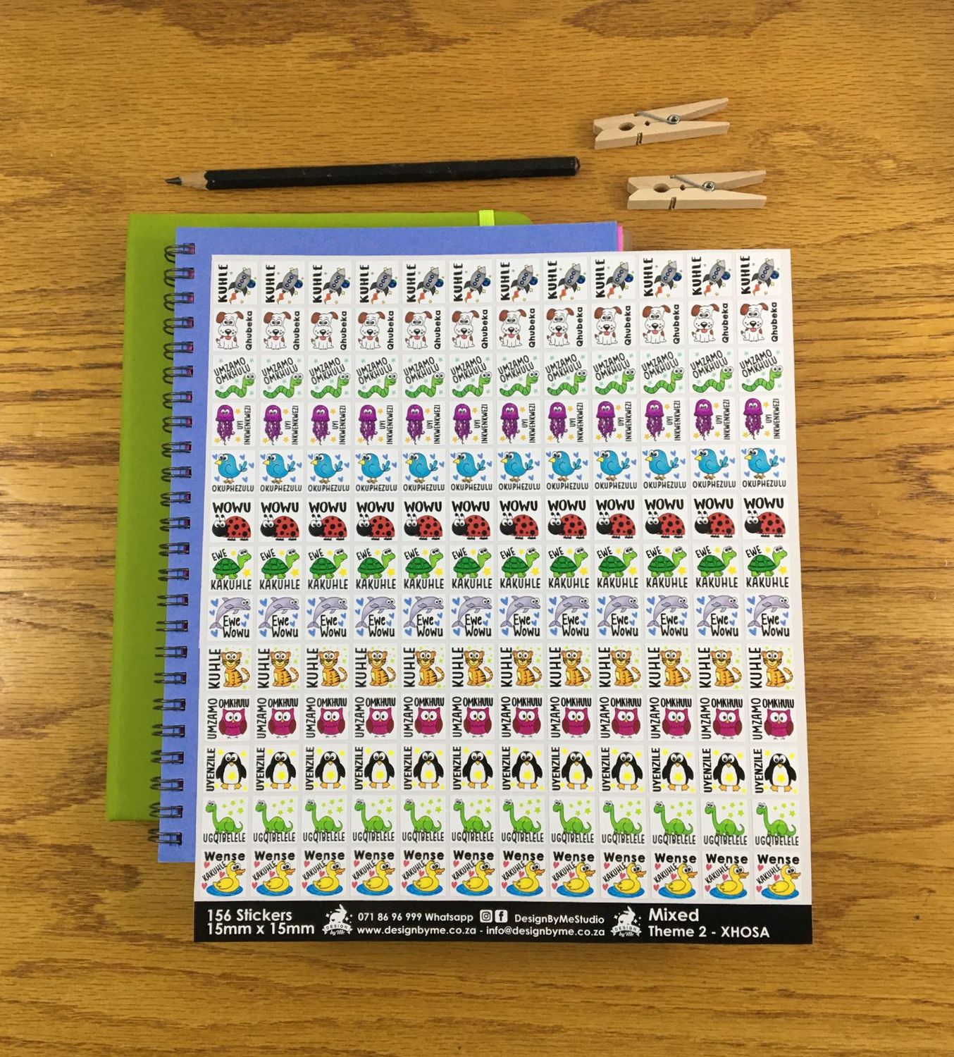 Mixed Theme 2 Reward Stickers - Xhosa