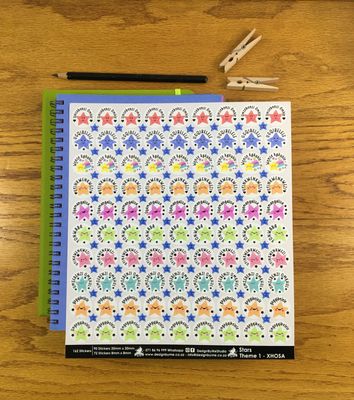 Stars Theme 1 Reward Stickers - Xhosa