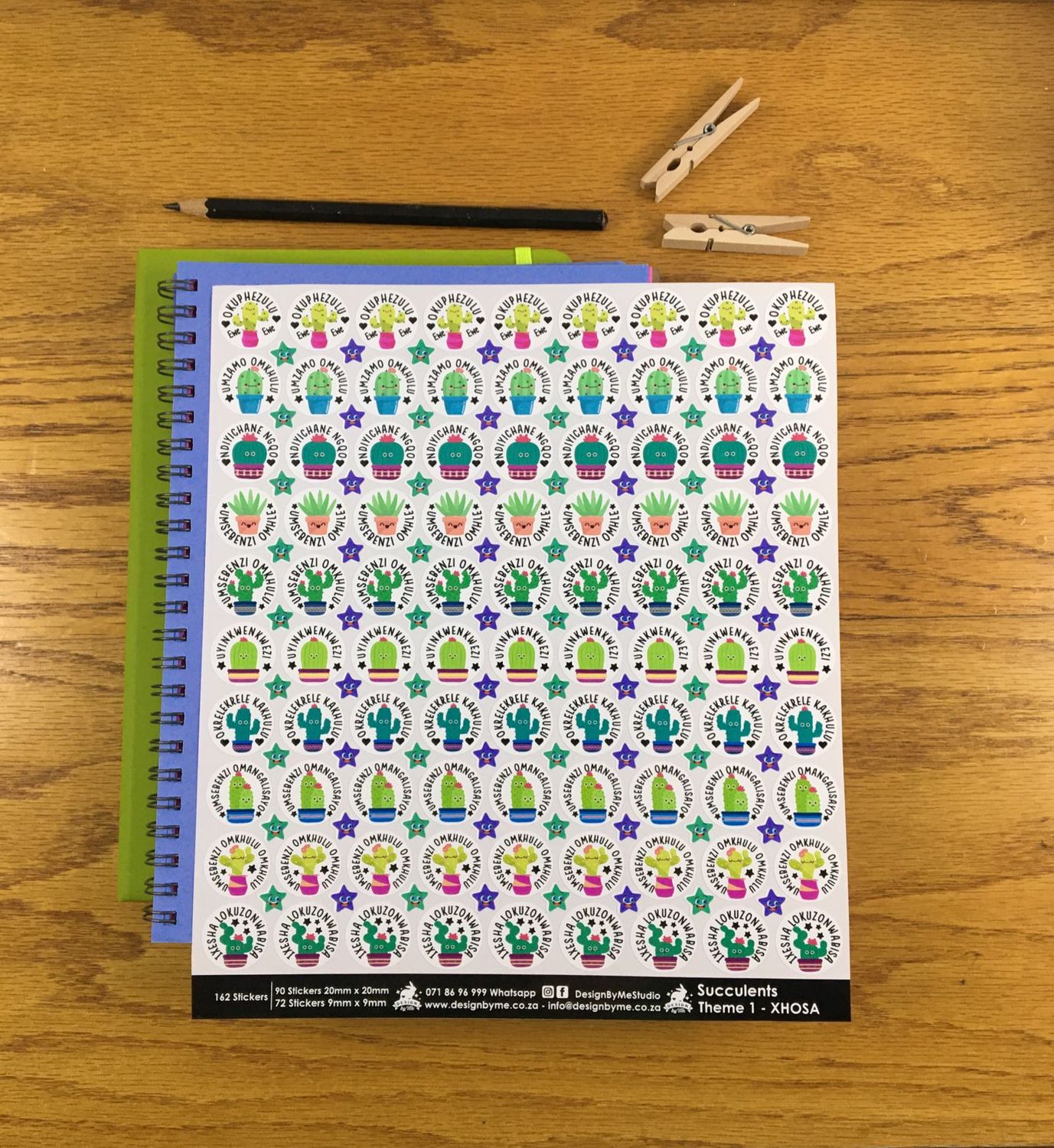 Succulents Theme 1 Reward Stickers - Xhosa