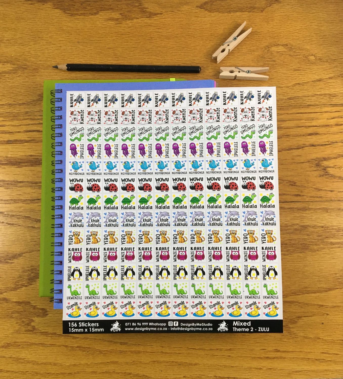 Mixed Theme 2 Reward Stickers - Zulu