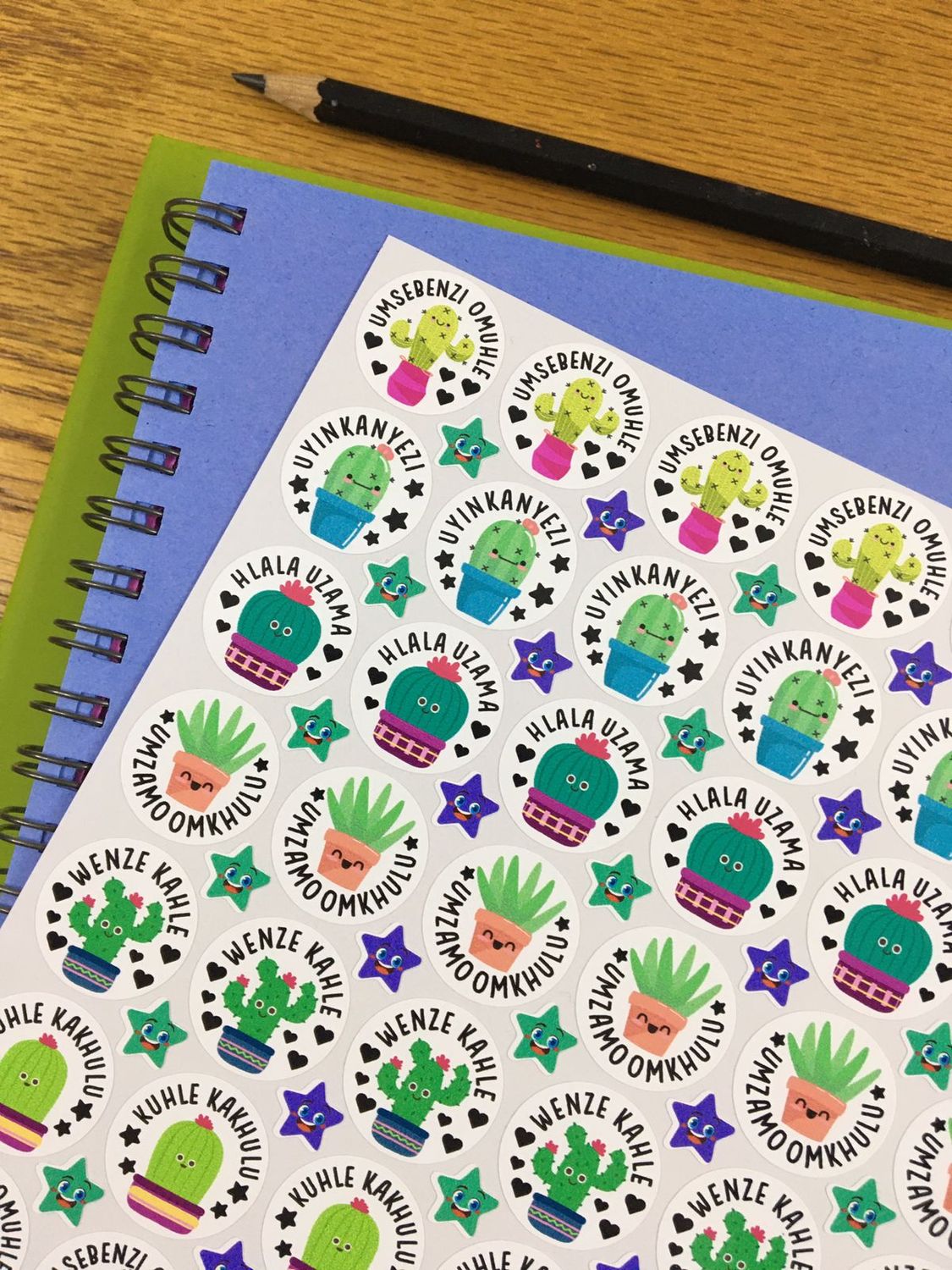 Succulents Theme 1 Reward Stickers - Zulu