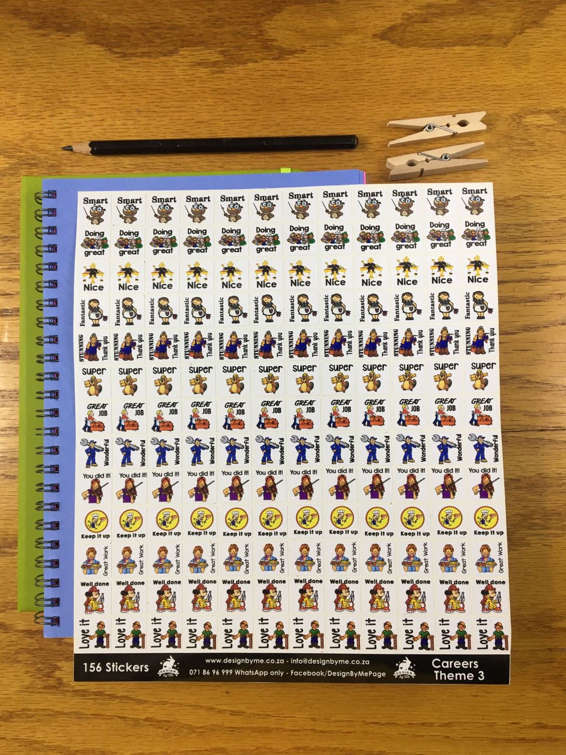 Sample Sale 106 - Careers - English Reward Stickers