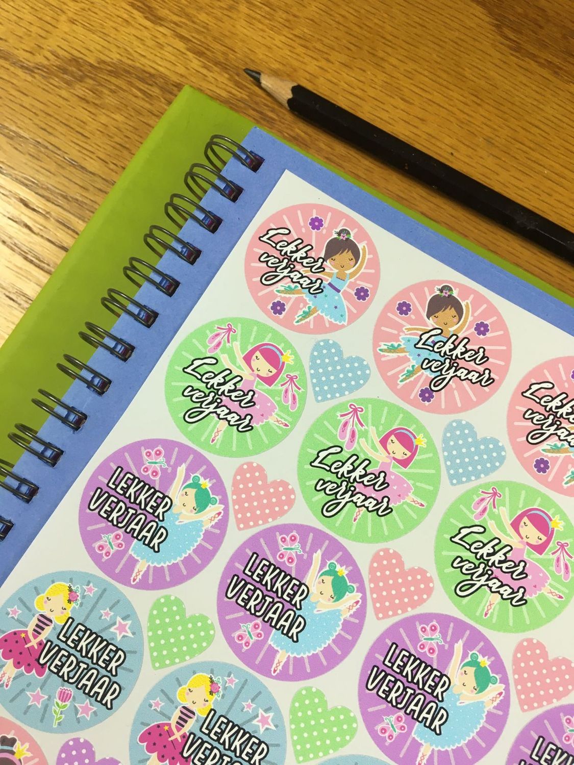 Ballerina Theme 1 Birthday gift Stickers - Afrikaans
