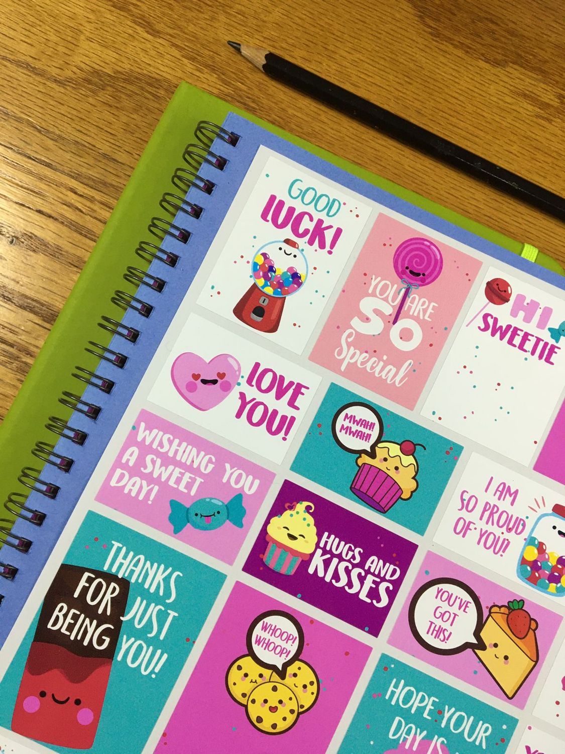 Candy Theme 1 English Lunchbox Stickers