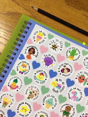 Mixed Theme 4 - Afrikaans Lunchbox Stickers Mixed Theme 4 - Afrikaans Lunchbox Stickers