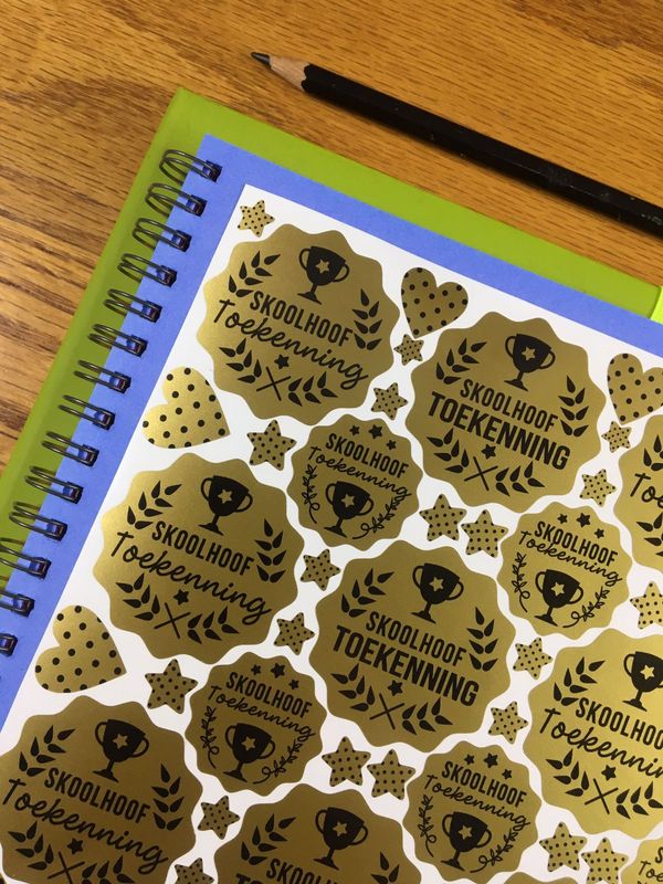 Afrikaans - Principal / Headmaster Reward and Award Stickers
