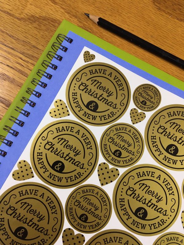 English Christmas Stickers