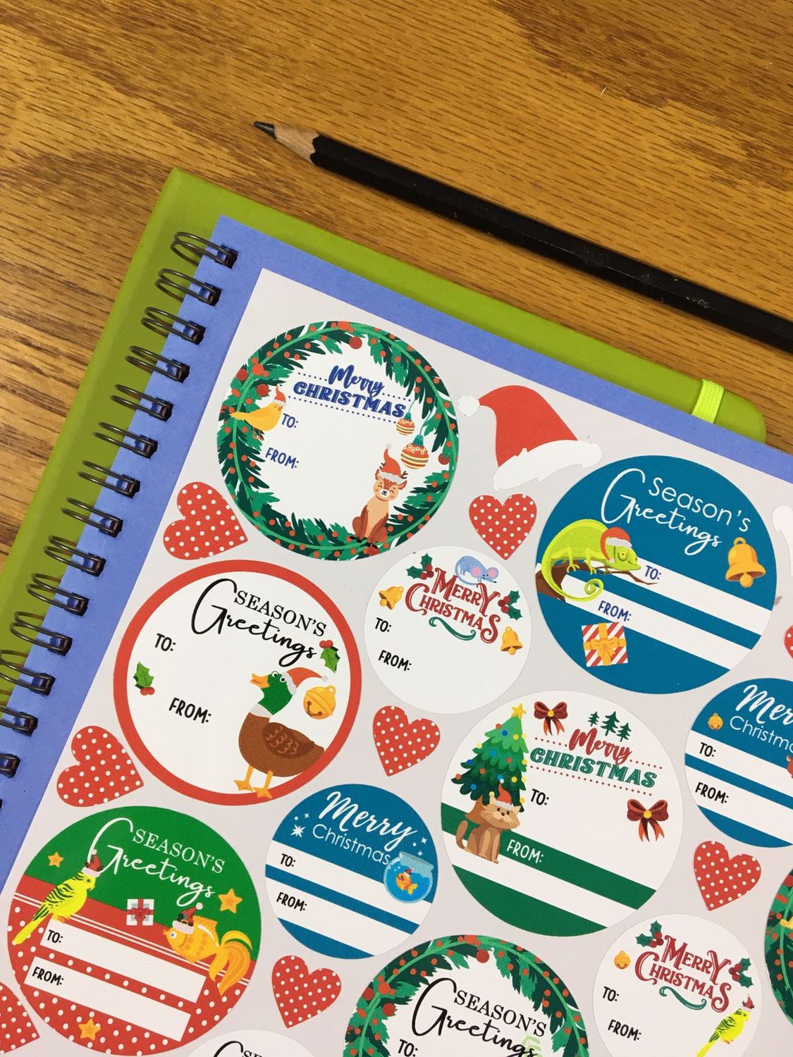 Christmas Theme 3 - Gift Stickers - English