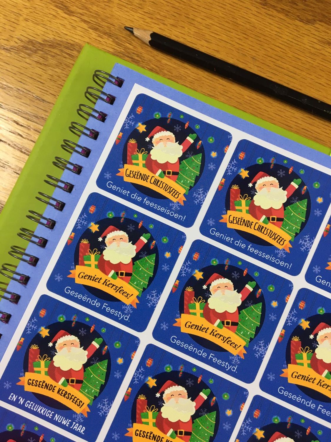 Christmas Theme 8 - Gift Stickers - Afrikaans