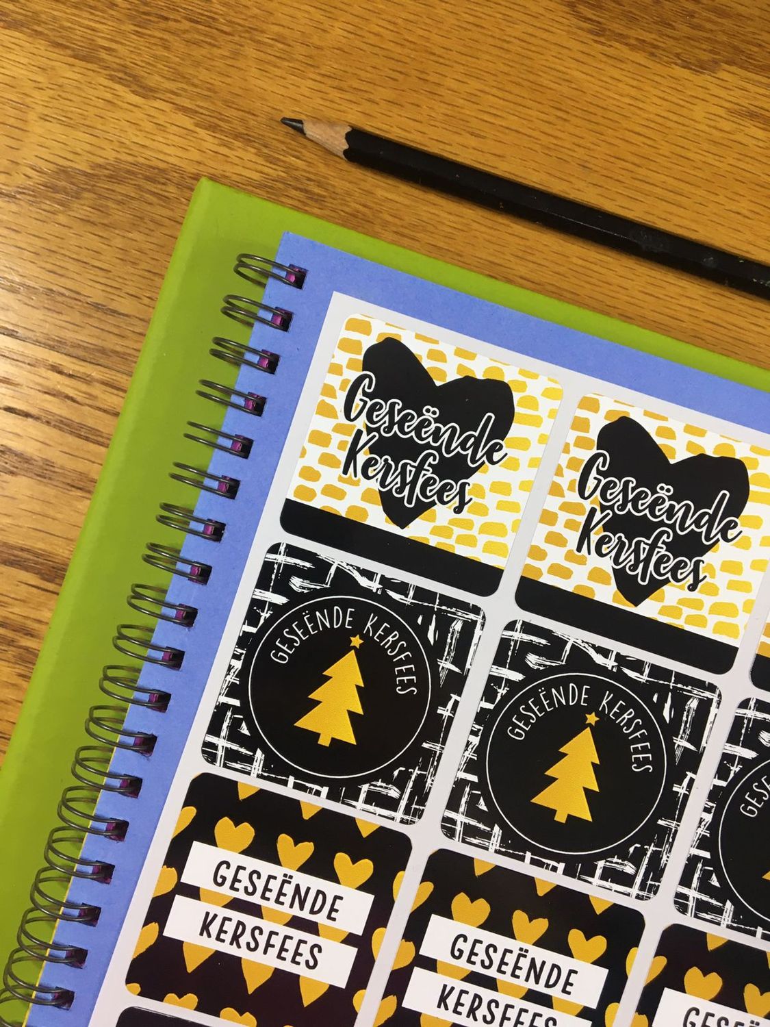 Christmas Theme 13 - Gift Stickers - Afrikaans