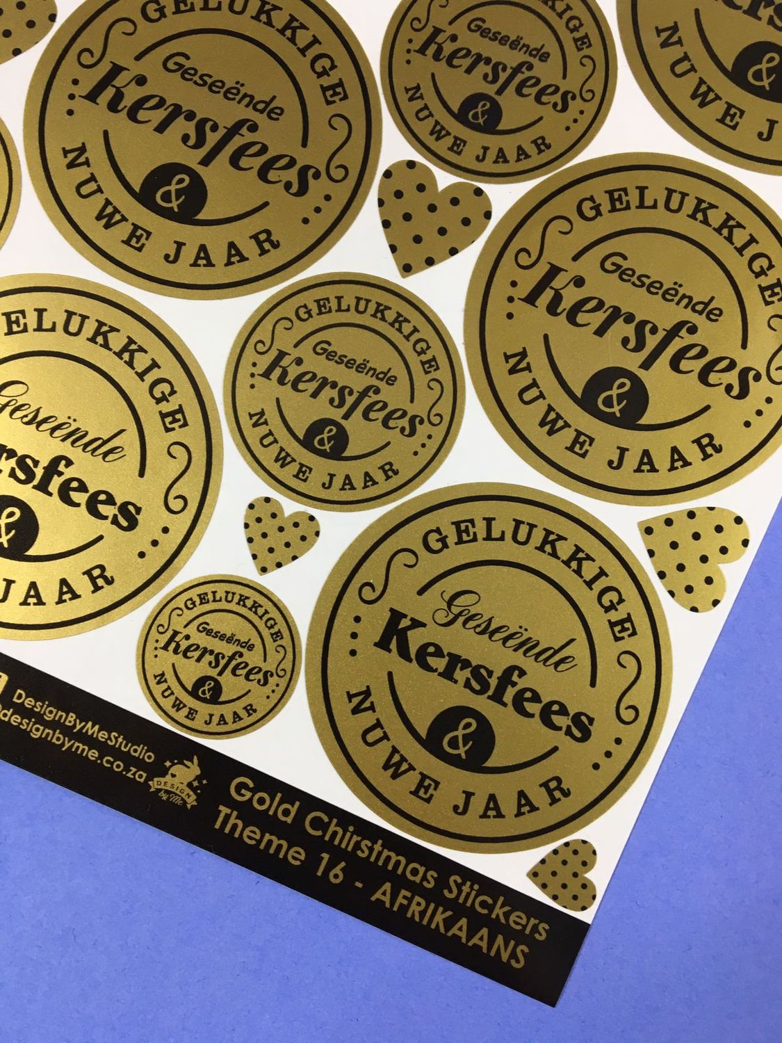 Christmas Theme 16 - Gift Stickers - Afrikaans