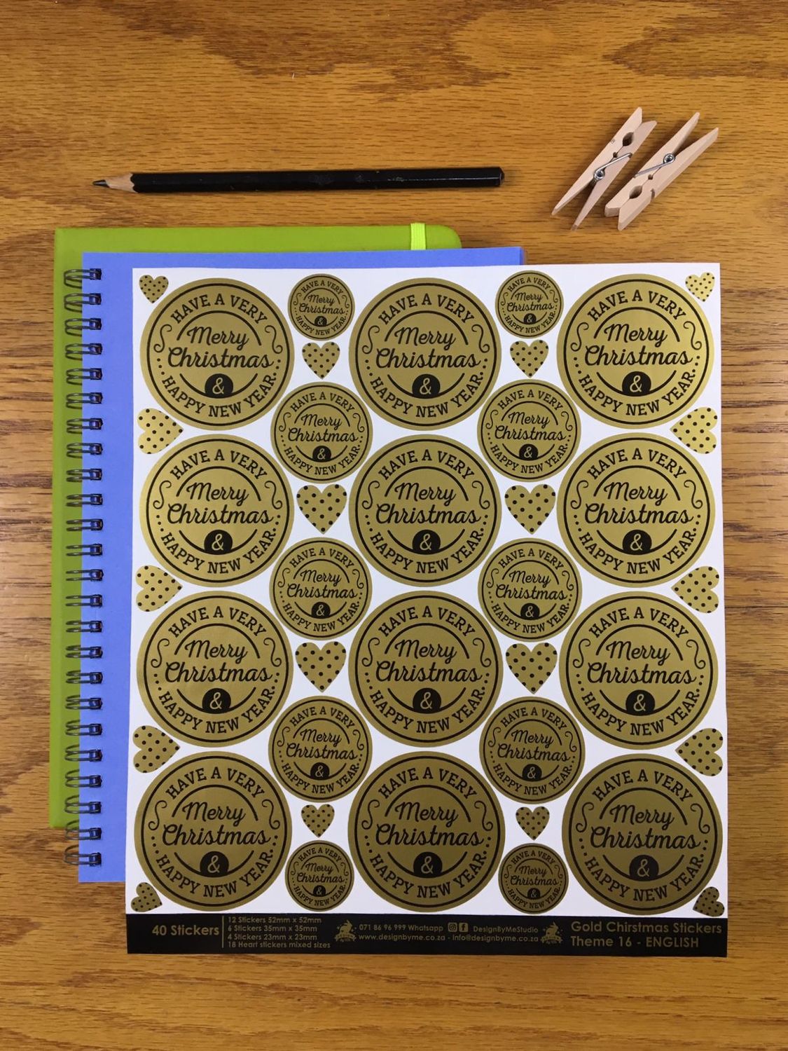 Christmas Theme 16 - Gift Stickers - English