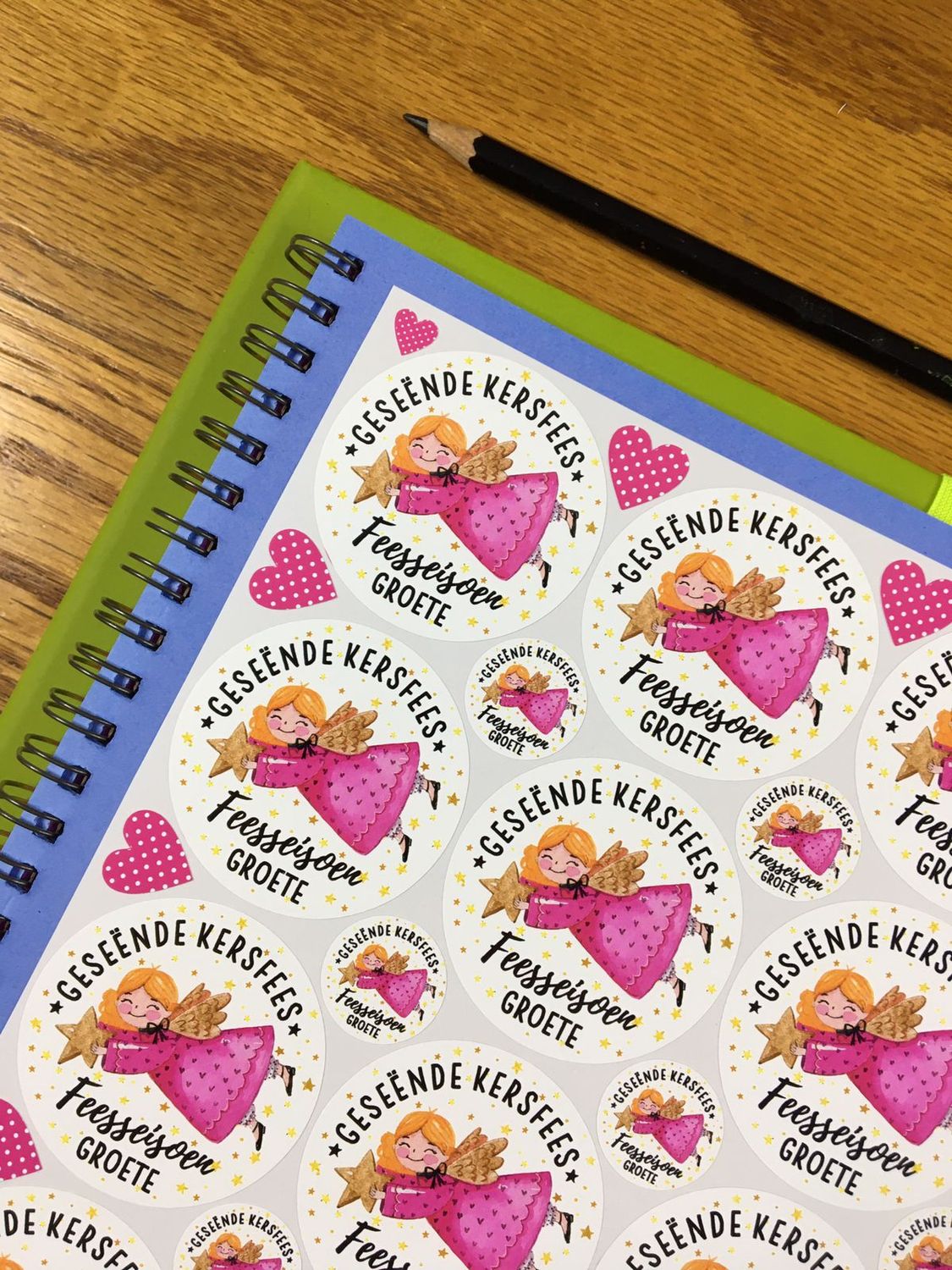 Christmas Theme 19 - Gift Stickers - Afrikaans